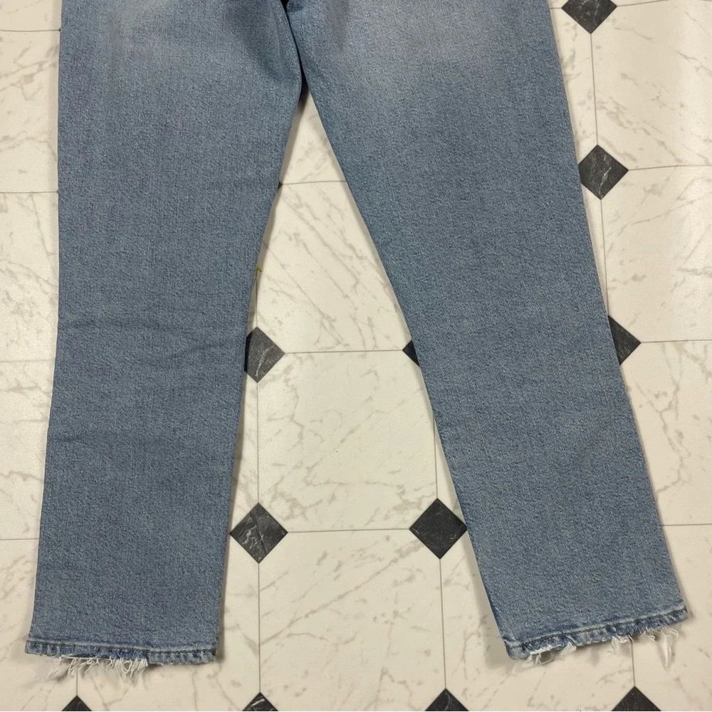 Agolde Riley High Rise Straight Crop Jeans in Dynamic Light Blue Women Sz 26 - Picture 9 of 9